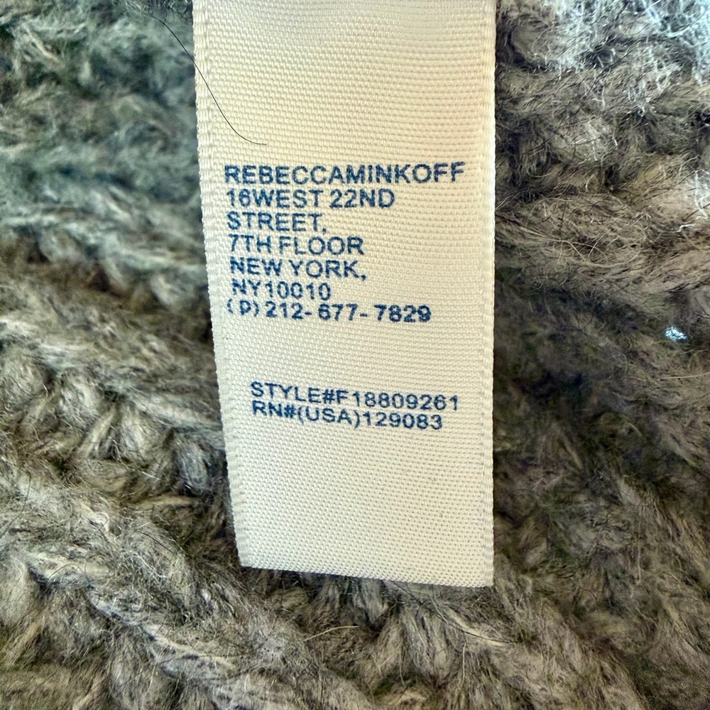 Rebecca Minkoff Charcoal V-Neck Sweater - Picture 6 of 6